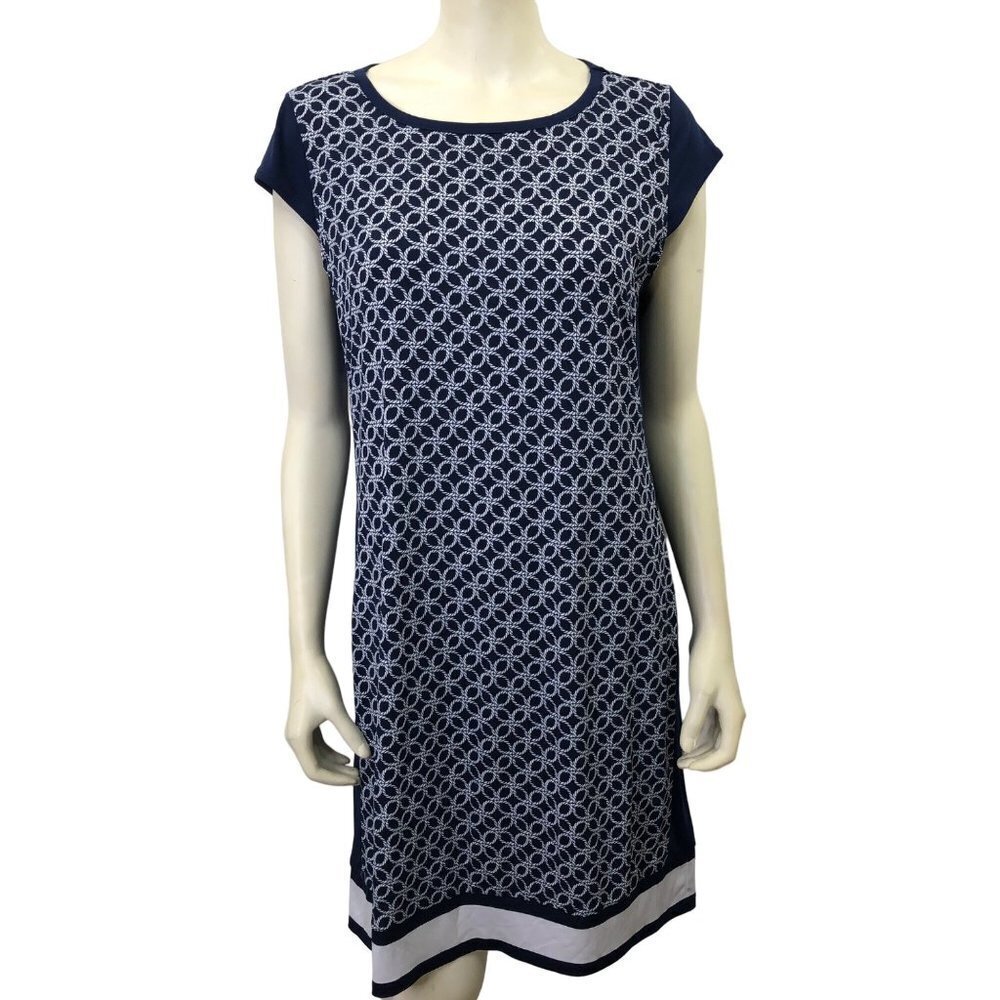 MICHAEL KORS CAP‎ SLEEVE SHIFT DRESS LG NEW